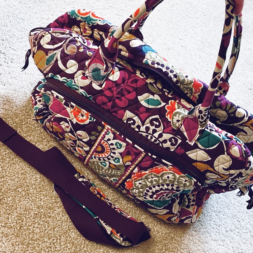 Gently used, Vera Bradley luggage (SET) - Plum Crazy print